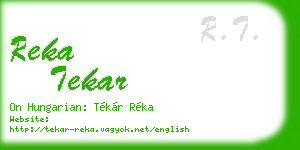 reka tekar business card